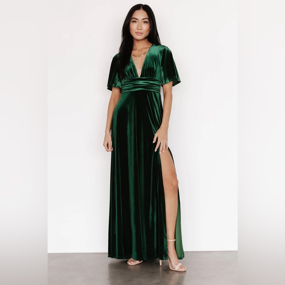 Baltic Born - Berenice Velvet Maxi Dress (Emerald)